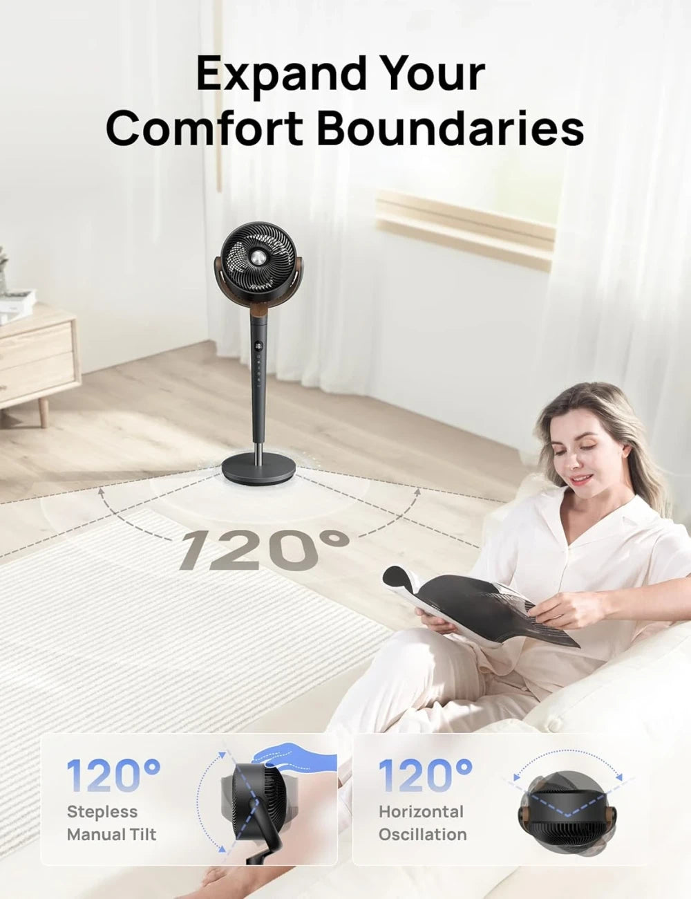 AirDrift Pro Oscillating Standing Fan